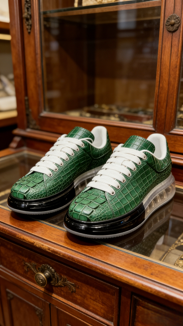 Luxury Air-Cushioned Casual Crocodile Leather Shoes