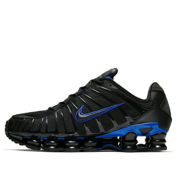 Men's Black and Blue Air-Cushioned Shock-Absorbing Sneakers