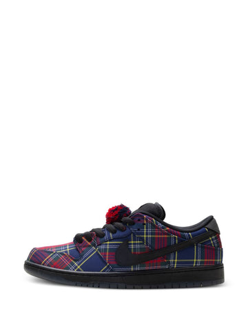 Tartan Pompom Low-Top Sneakers